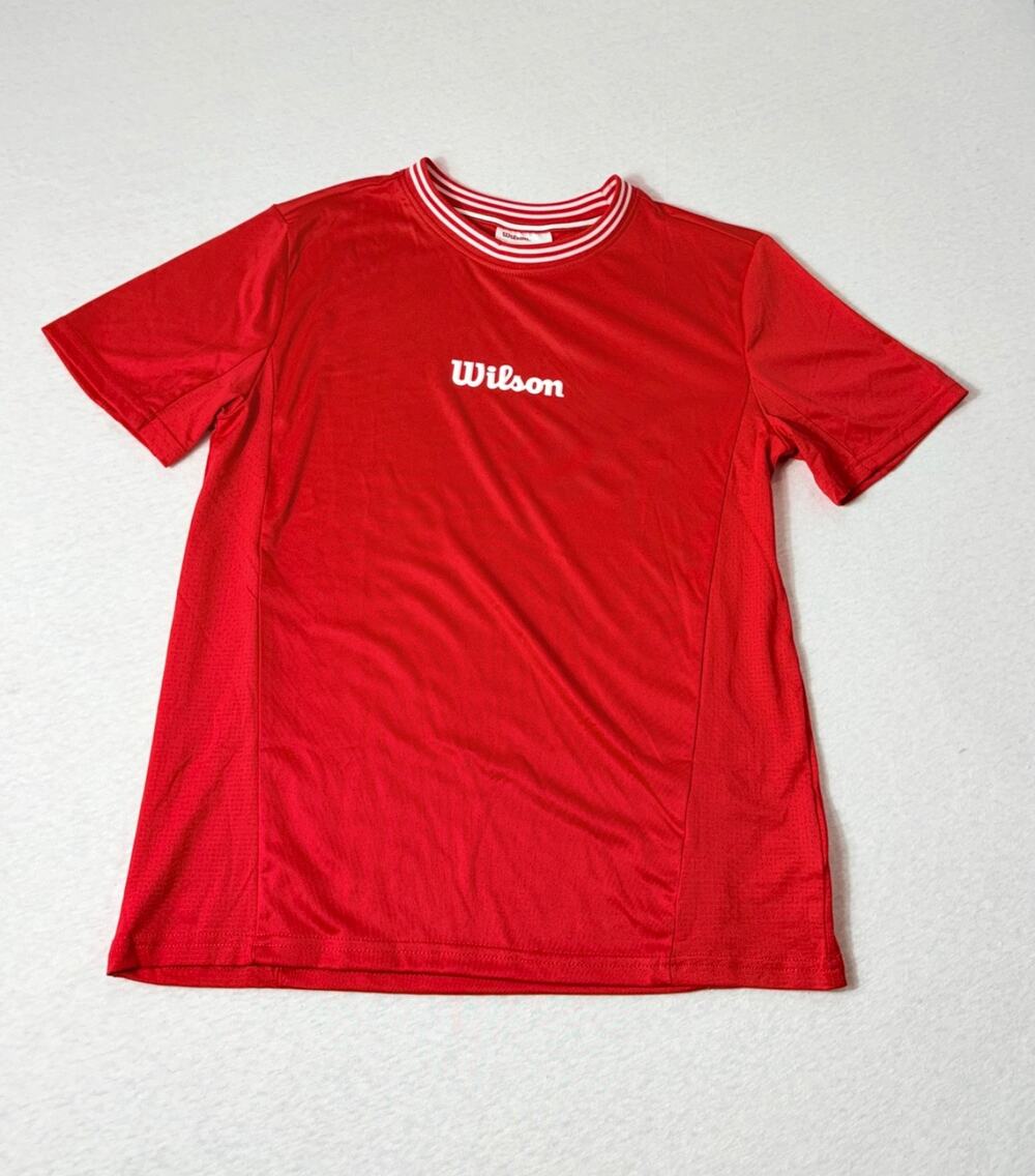 Wilson Lightweight Short Sleeve Breathable Activewear Boys Shirt Sz XL 14/16 Red